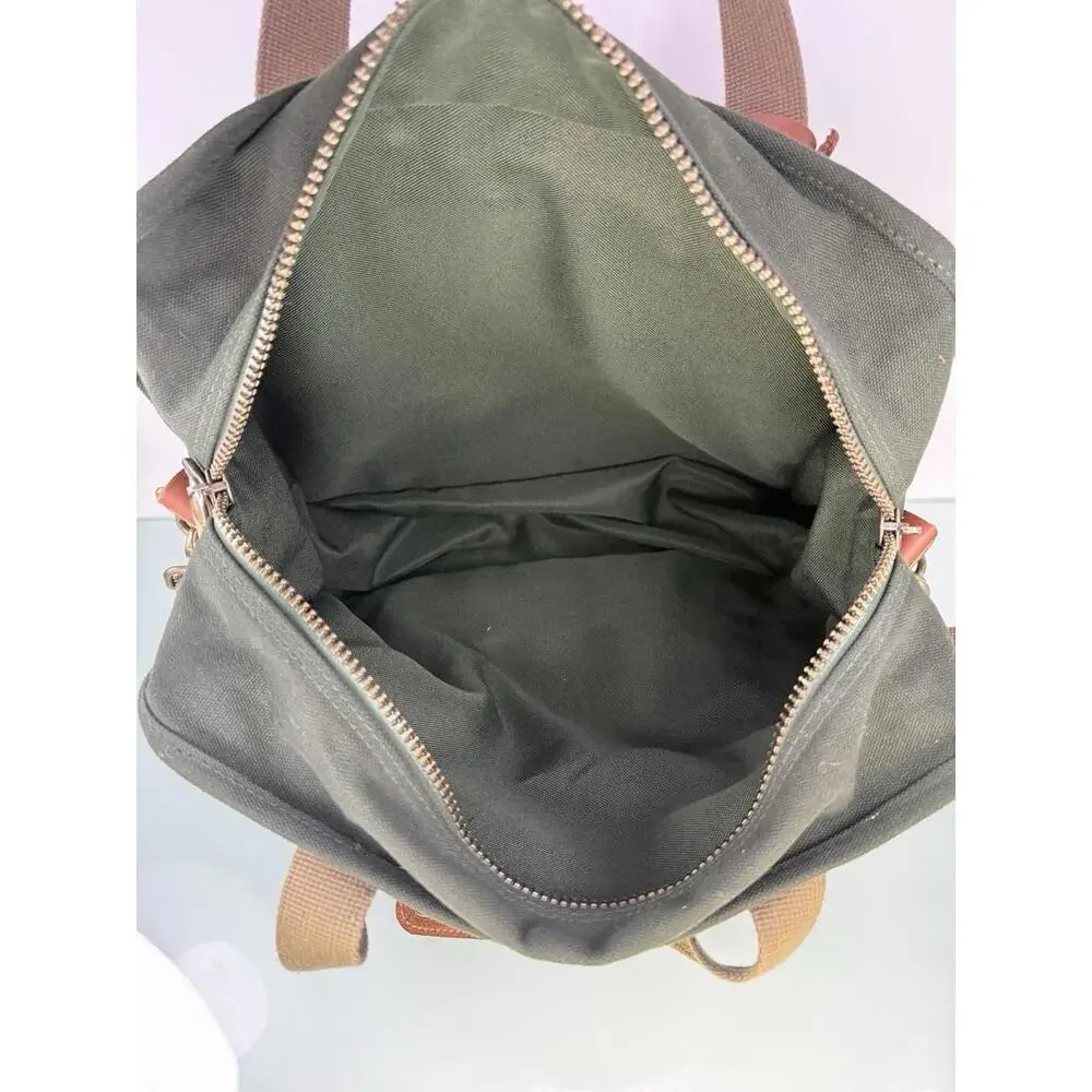 Vintage Dakota By TUMI Messenger Bag 90s Canvas Olive Green Shoulder Strap